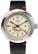 Allemano Watch GMT Antique White Polished Case GMT-A1919-SP-L-W-N