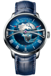 Arnold & Son Watch Globetrotter Steel Blue Limited Edition 1WTAS.U01C.C155S