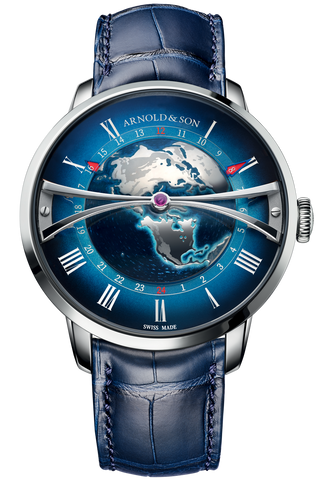Arnold & Son Watch Globetrotter Steel Blue Limited Edition 1WTAS.U01C.C155S