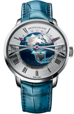 Arnold & Son Watch Globetrotter Steel Opaline Limited Edition 1WTAS.S02C.C155S
