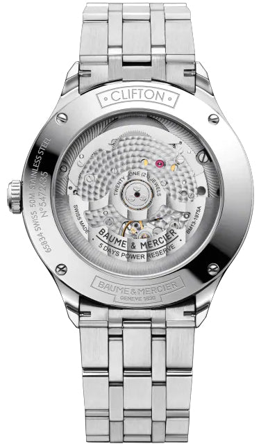 Baume & mercier clifton baumatic cadran bleu Clearance