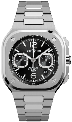 Bell & Ross Watch BR 05 Chrono Black Steel Bracelet BR05C-BLC-ST/SST