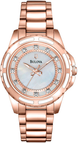 Bulova Watch Diamonds 98P141