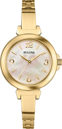 Bulova Watch Dress Gold IP Bangle 97L136