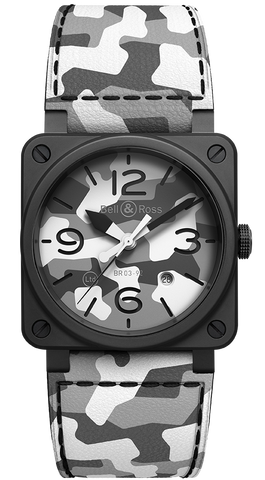 Bell & Ross Watch BR 03 92 White Camo Limited Edition BR0392-CG-CE/SCA