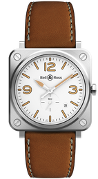 Bell & Ross Watch BRS Quartz White Heritage BRS-WHERI-ST/SCA