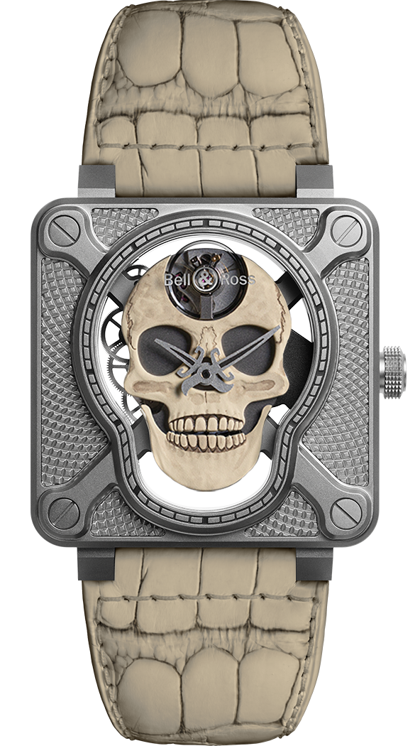Bell & Ross Watch BR 01 Laughing Skull White Limited Edition BR01