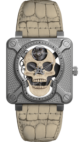 Bell & Ross Watch BR 01 Laughing Skull White Limited Edition