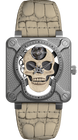 Bell & Ross Watch BR 01 Laughing Skull White Limited Edition BR01-SKULL-O-SK-ST