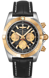 Breitling Watch Chronomat 44 Steel Gold Black Onyx CB0110121B1P1