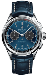 Breitling Watch Premier B01 Chronograph 42 Blue Croco Tang AB0118A61C1P2