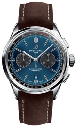 Breitling Watch Premier B01 Chronograph 42 Brown Nubuck Tang AB0118A61C1X3