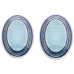Deakin & Francis Cufflinks Blue Enamel Oval C0194S01510169