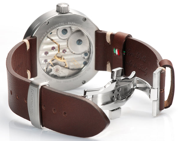 Allemano Watch Man Antique White Brushed Case