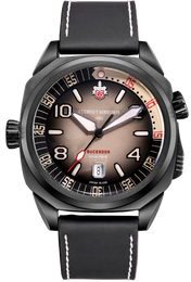 Cuervo y Sobrinos Watch Buceador Caribe Divers Black Coral 2860.3N