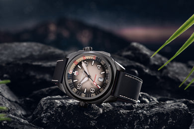 Cuervo y Sobrinos Buceador Caribe Divers Black Coral Watch