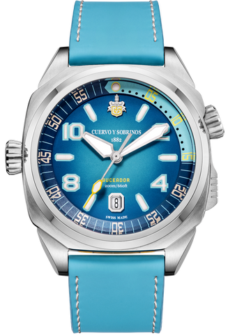 Cuervo y Sobrinos Watch Buceador Caribe Divers Varadero Beach 2860.1AZ