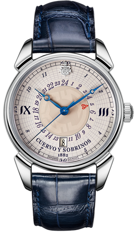 Cuervo y Sobrinos Watch Historiador GMT 3196.1I.\Cuervo y Sobrinos Watch Historiador GMT 3196.1I.