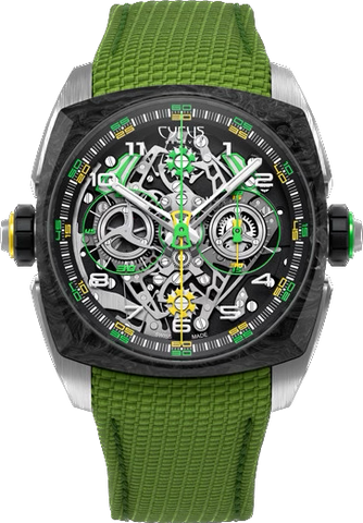 Cyrus Watch Klepcys Dice Lime Carbon Limited Edition 539.508.TC.B