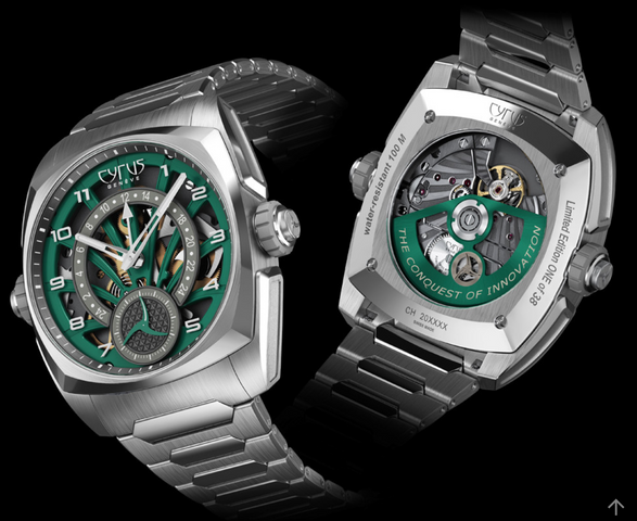 Cyrus Klepcys GMT Palm Green Bracelet Limited Edition Watch