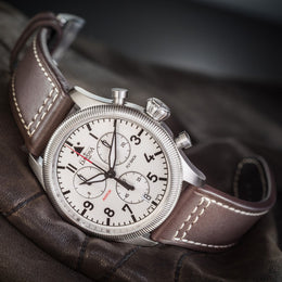 Davosa Aviator Quartz Chronograph Silver Watch
