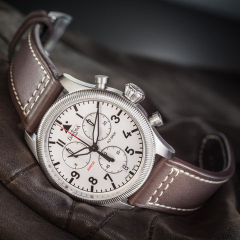 Davosa Aviator Quartz Chronograph Silver Watch