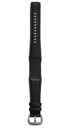 Dietrich Strap Perforated Leather Green Stitching Buckle Silver 