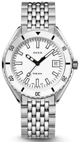 Doxa Watch Sub 200 Whitepearl Bracelet 799.10.011.10