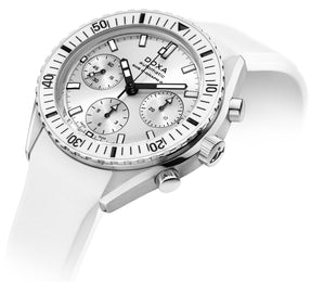Doxa Sub 200 C-Graph II Whitepearl Rubber Watch