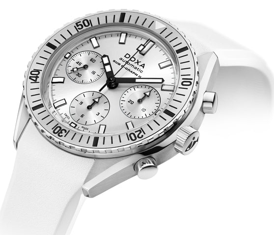 Doxa Sub 200 C-Graph II Whitepearl Rubber Watch