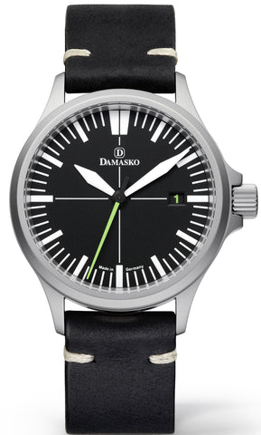 Damasko Watch DS 30 Green Leather Pin