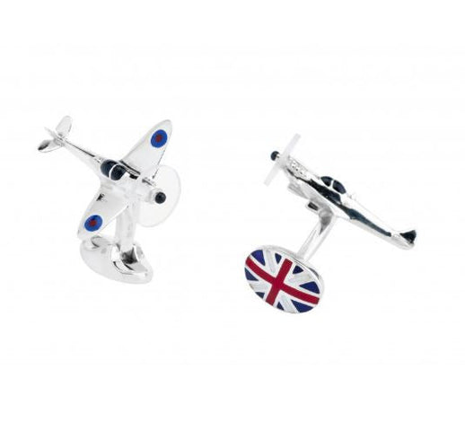 Sterling Silver and Mother of Pearl Oval Cufflinks by Deakin & Francis