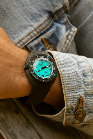 Doxa SUB 300 Carbon COSC Aquamarine Rubber Watch