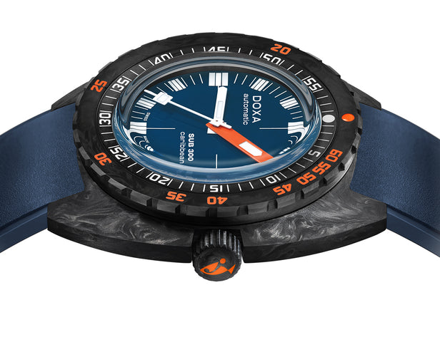 Doxa SUB 300 Carbon COSC Caribbean Rubber Watch