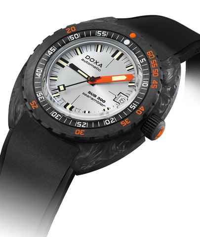 Doxa SUB 300 Carbon COSC Searambler Rubber Watch