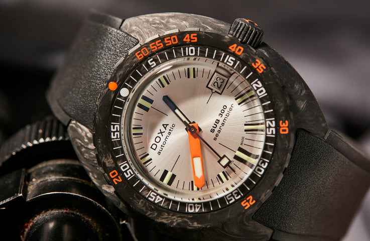Doxa SUB 300 Carbon COSC Searambler Rubber Watch