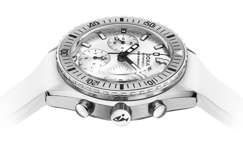 Doxa Sub 200 C-Graph II Whitepearl Rubber Watch