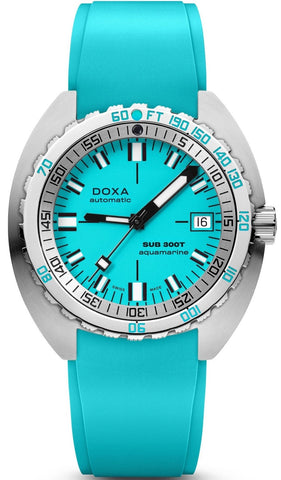 Doxa Watch Sub 300T Aquamarine Rubber 840.10.241.25