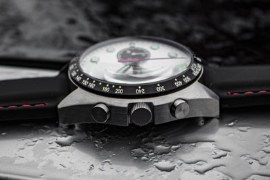 Enoksen Watch Drive E04/B Drivers Chronograph White