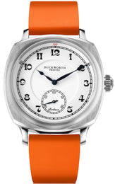 Duckworth Prestex Watch Bolton Small Seconds White Orange rubber D667-02-OR