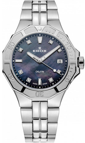Edox Watch Delfin Diver Date Lady 53020 3M NANND