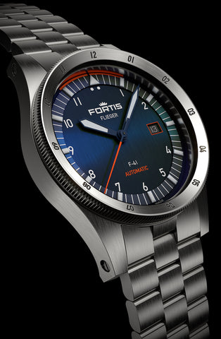 Fortis Watch Flieger F-41 Midnight Blue Bracelet D