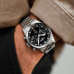 Fortis Flieger F-43 Bicompax Black Watch