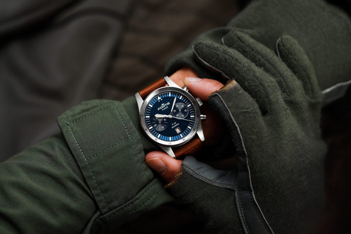 Fortis Flieger F-43 Bicompax Liberty Blue Watch