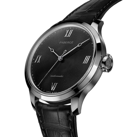 Faberge Watch Altruist 18ct White Gold Black Dial 1930