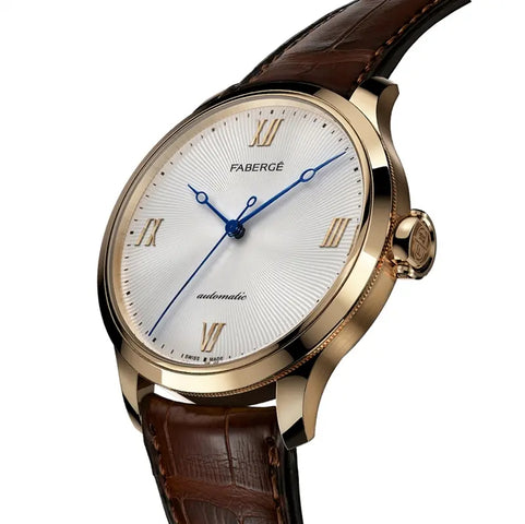 Faberge Altruist 18ct Rose Gold White Dial Watch