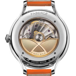 Faberge Watch Flirt 18ct White Gold Orange Dial 1681/5