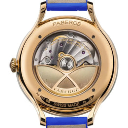 Faberge Watch Flirt 18ct Rose Gold Blue Dial 1682/6