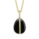 Faberge 18ct Yellow Gold Diamond Whitby Jet Pendant Limited Edition