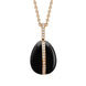 Faberge 18ct Rose Gold Diamond Whitby Jet Pendant Limited Edition